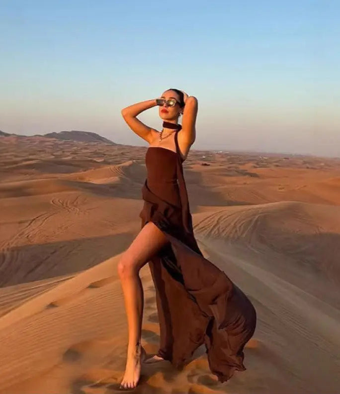 Odette - Strapless Ribbon Dress