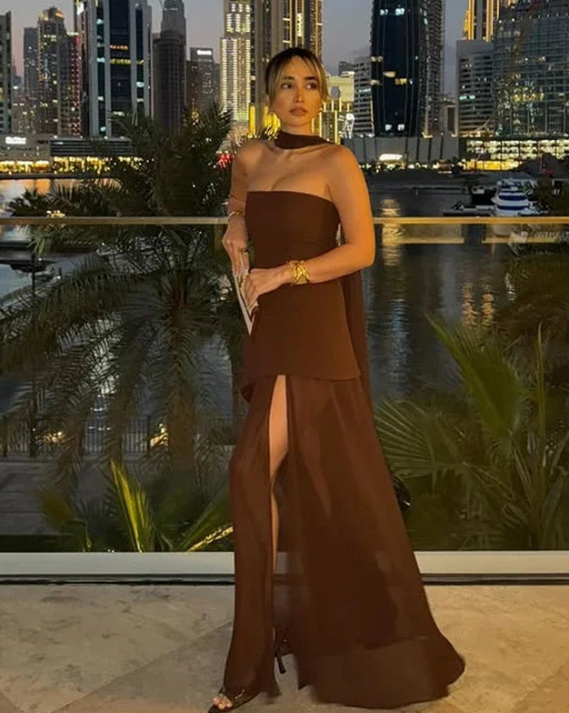 Odette - Strapless Ribbon Dress